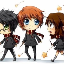 Схема вышивки «Harry Potter: Harry, Ron,Hermiona»