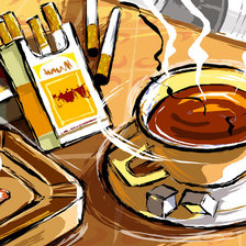 Схема вышивки «ароматный кофе»