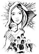 Схема вышивки «virgen con niño jesus»