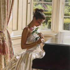 Схема вышивки «невеста у рояля»