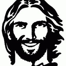 Оригинал схемы вышивки «Imagen de Jesus en blanco y negro 4» (№912010)