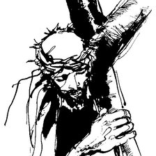 Схема вышивки «Imagen de  Jesus en blanco y negro 9»