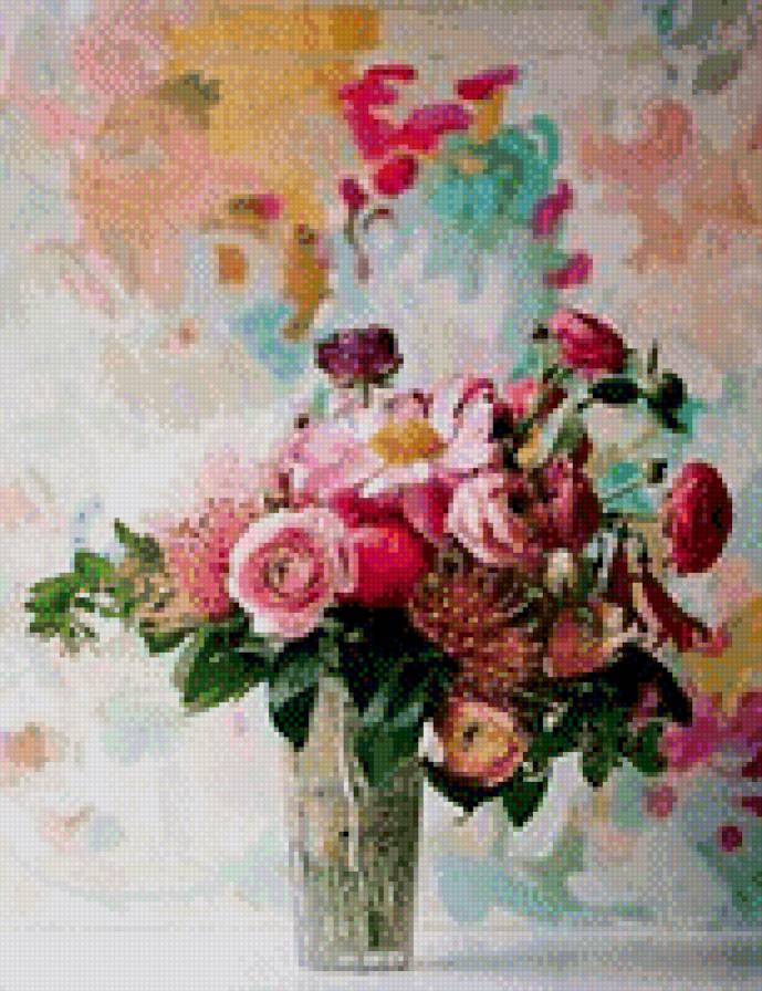 Ваза цветов - цветы, букет, ваза - предпросмотр