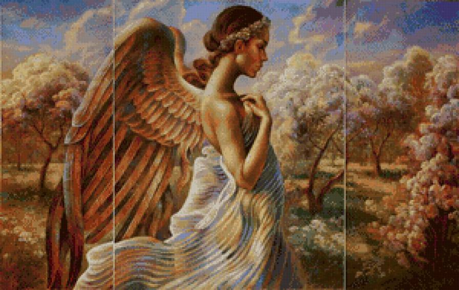 ангел - ангел, девушка, профиль - предпросмотр