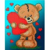 Схема вышивки «Медвежонок с сердечком»