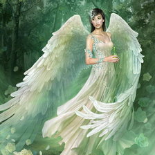 Оригинал схемы вышивки «Девушка-ангел» (№925078)