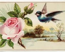 Оригинал схемы вышивки «пейзаж и рози» (№925263)