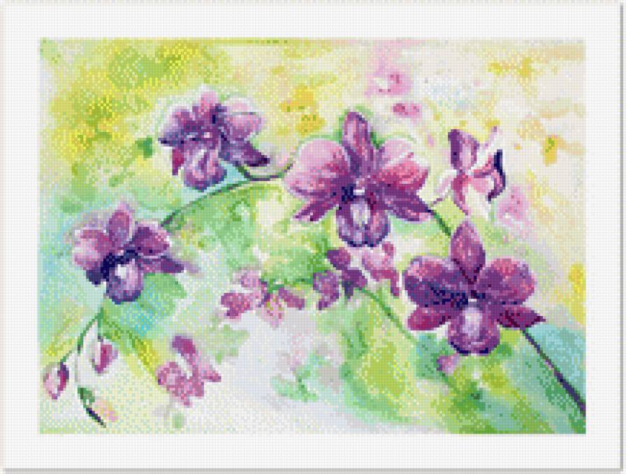орхидеи - цветы, картина, живопись, искусство - предпросмотр
