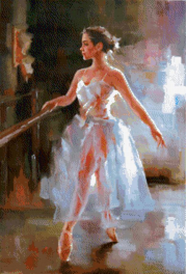 балерины - балет, девушка, картина, живопись, танцы - предпросмотр