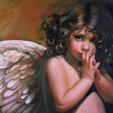 Схема вышивки «девочка ангел»