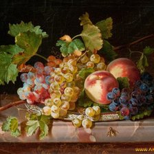 Оригинал схемы вышивки «Виноград с персиками» (№931239)