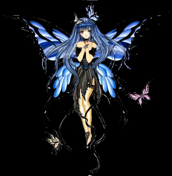 Фея-бабочка - девушка, фэнтези, япония, аниме - оригинал