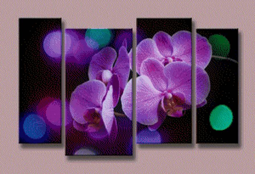 Триптих орхидея - предпросмотр