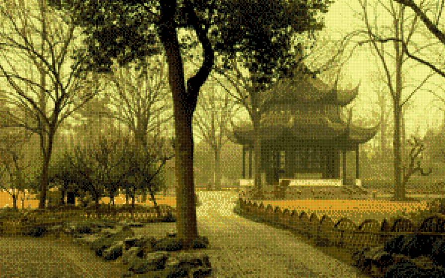 Сад и пагода - восток, сад, пагода - предпросмотр