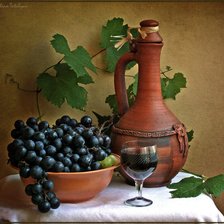 Оригинал схемы вышивки «виноградное вино» (№936844)