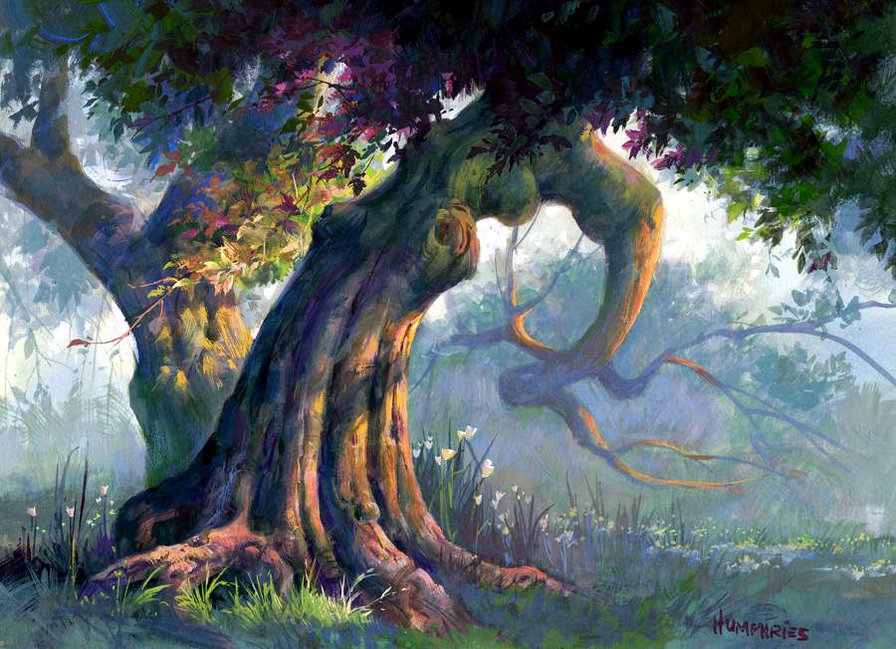 сказочное дерево - сказка, лес, дерево, сад, фентези - оригинал