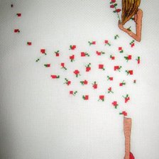 Оригинал схемы вышивки «платье из роз 2» (№938629)