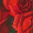 Предпросмотр схемы вышивки «красные розы в стеклянной вазе» (№940528)