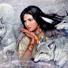 индианка с волками