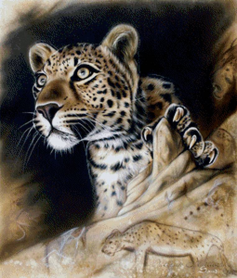 леопард - леопард, хищник - предпросмотр