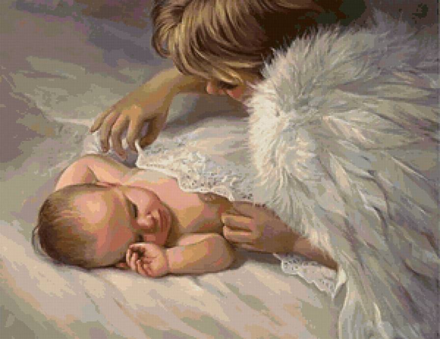 Ангел-хранитель - ангел, младенец, сон - предпросмотр