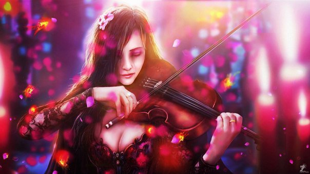 Скрипачка - скрипачка, музыка, скрипка, девушка - оригинал