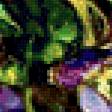 Предпросмотр схемы вышивки «фиолетовые фиалки в вазочке» (№952000)