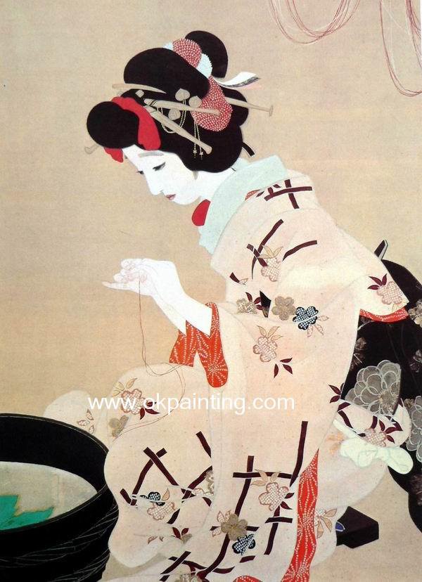 Японская жена - фэнтези, монохром, япония, аниме, женщина, девушка - оригинал