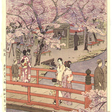 Оригинал схемы вышивки «Вид на Токио весной» (№952707)