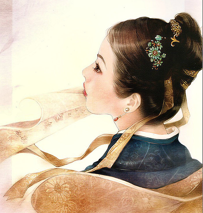 Серия "Нежность востока" - портрет, китай, девушка, профиль - оригинал