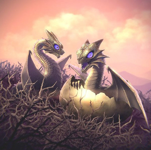 Новорожденные драконы - драконы - оригинал