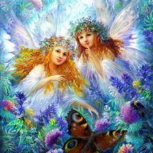 ангелы и бабочка