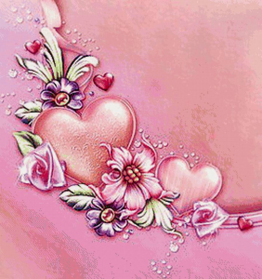 подушка с сердцем - роза, цветок, подушка, сердце, нежность, валентинка - предпросмотр