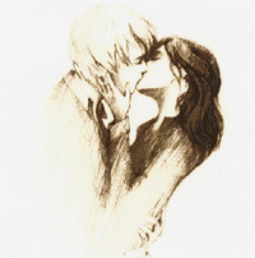 Поцелуй - любовь, романтика, пара, мужчина и женщина, двое - предпросмотр