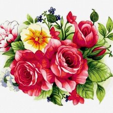 Оригинал схемы вышивки «цветы» (№958708)