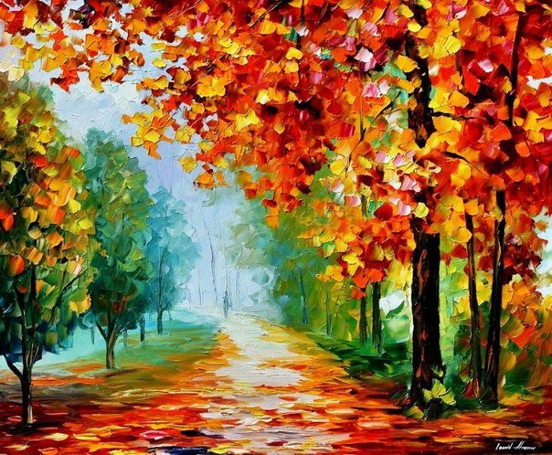 картина - осень, лес, парк, природа, пейзаж - оригинал