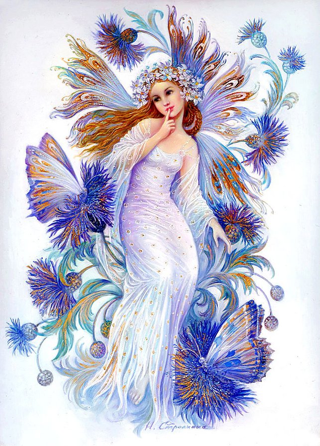девушка бабочка - бабочки, рисунок, фентези, девушка, цветы, арт - оригинал