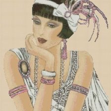 Оригинал схемы вышивки «mujer tocado charleston» (№959821)