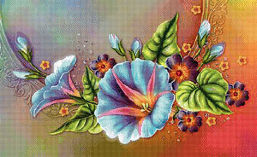 панно с барвинком - подушка, панно, барвинок, бабочки, цветы, панель - предпросмотр
