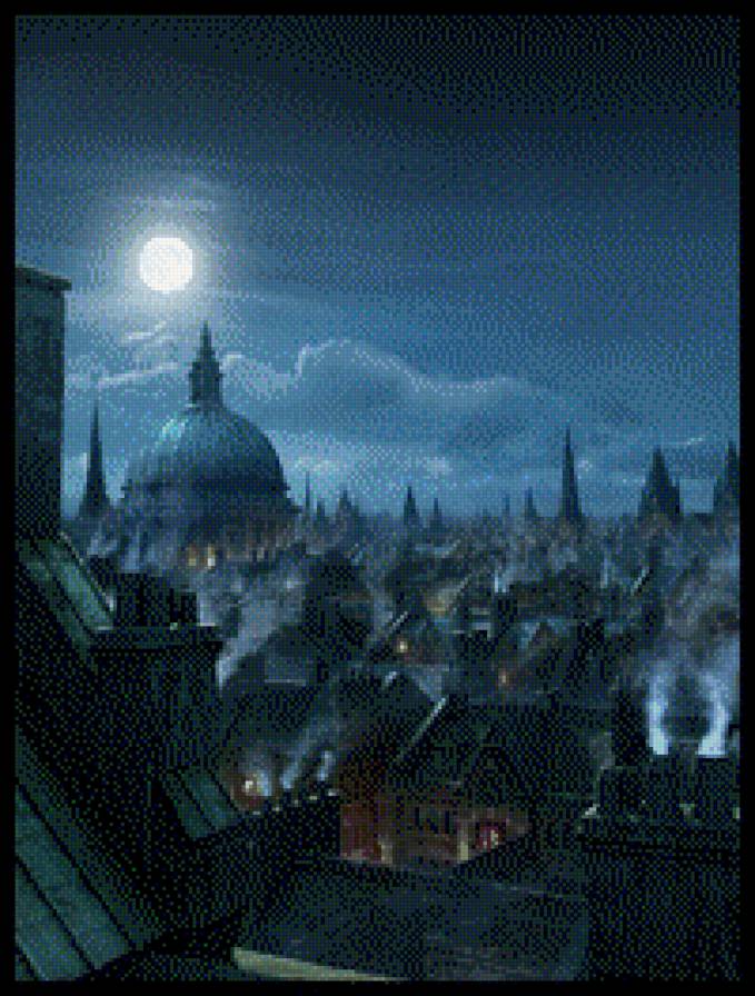Ночной Лондон - город - предпросмотр
