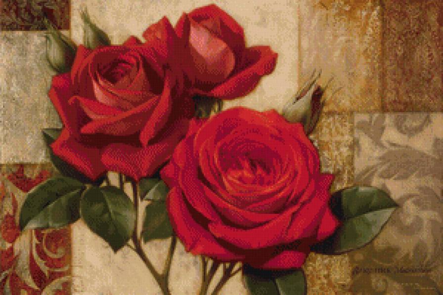 красные розы - цветы, натюрморт, розы - предпросмотр