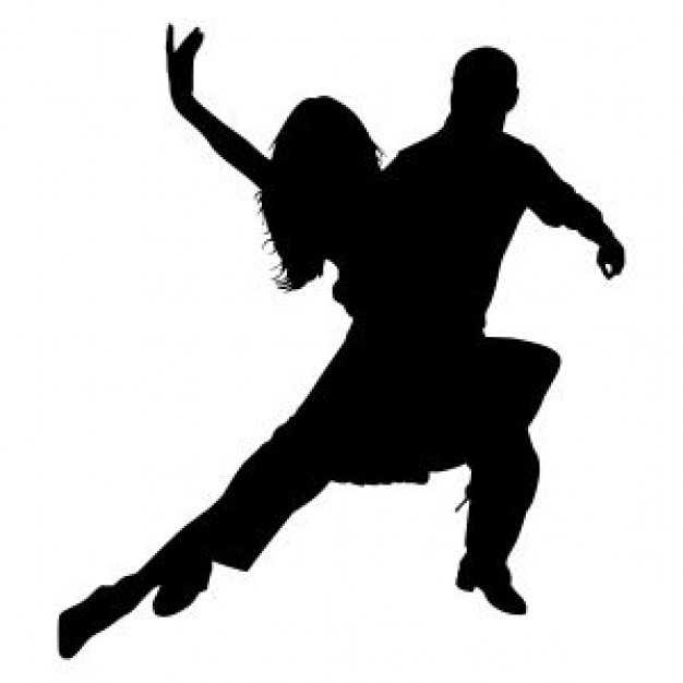 Танго - танец, силуэт, танго, пара, мужчина и женщина - оригинал