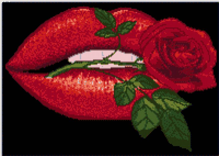 губы с розой - предпросмотр