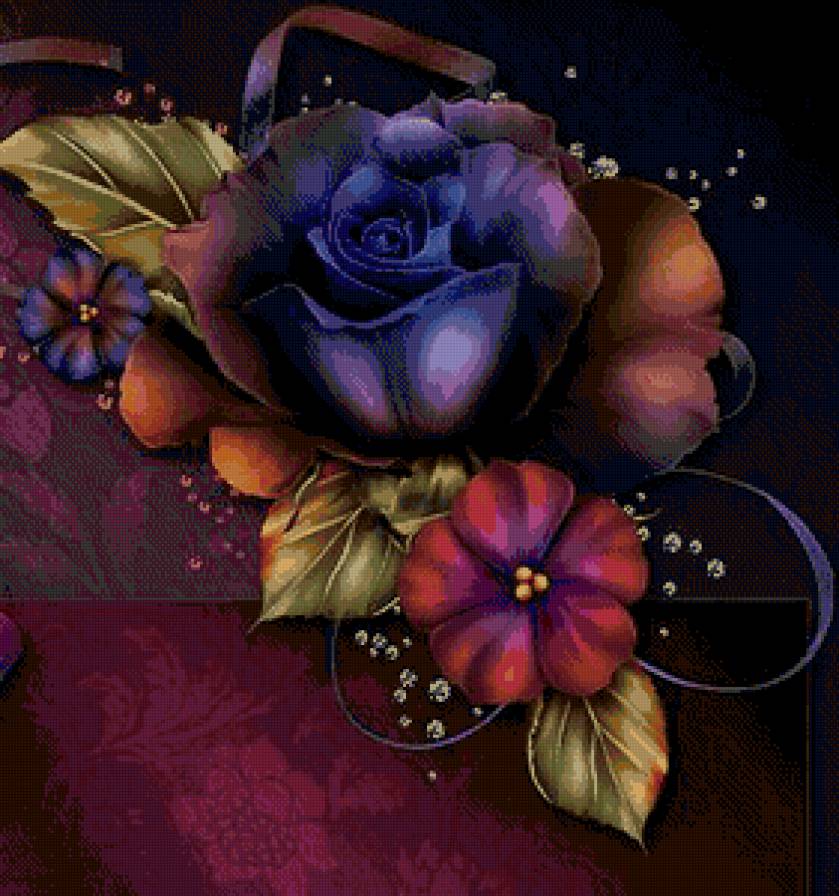 подушка с розой - шик, цветок, подушка, роза - предпросмотр