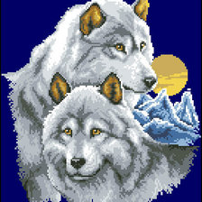Схема вышивки «wolves»
