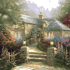 Дом в розовом саду