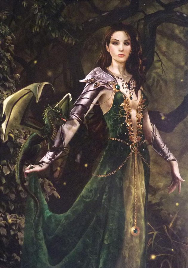 Владычица леса - фэнтези, девушка, эльфы - оригинал