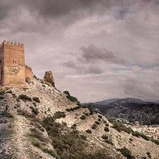Схема вышивки «Panoramica del Castillo de taberanas-Almeria»