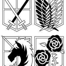 Схема вышивки «attack on titan heraldry»