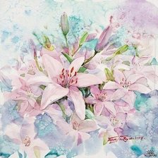 Схема вышивки «Нежные цветочные акварели Ryu Eunja № 3»